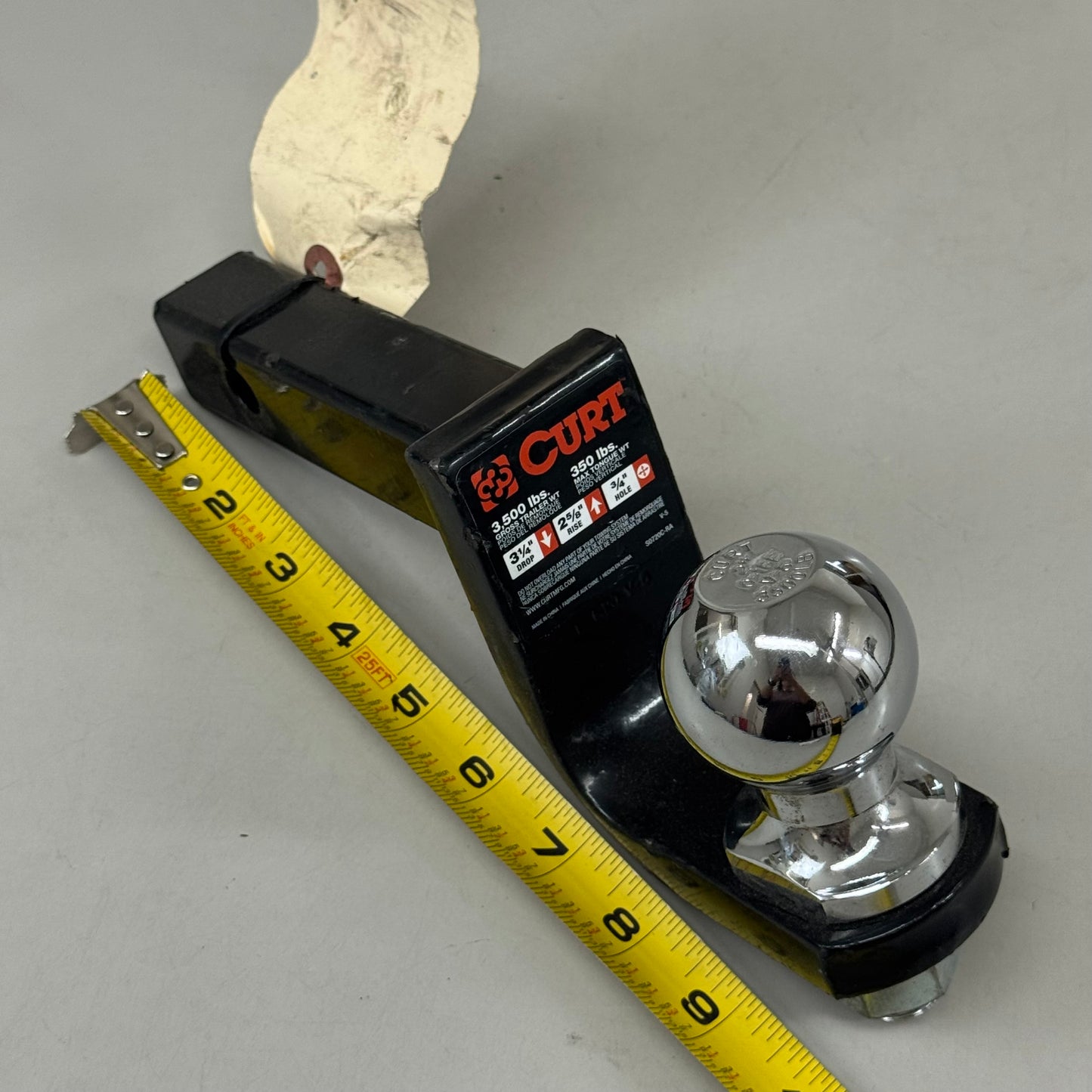 CURT Towing Steel Ball Shank W/Ball (No Pin/Clip) 2" Ball 45148 (As-is (See Images))