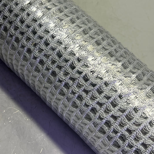 PVC Shimmer Checkered Dinning Tablecloth 54"x60" Silver/Clear