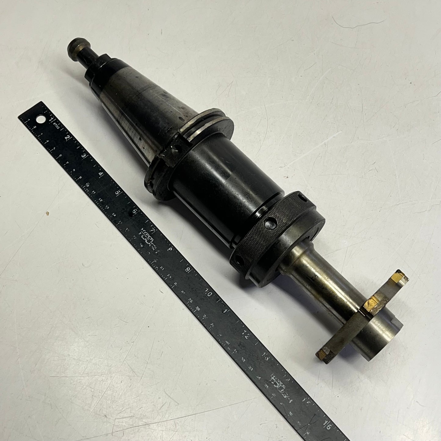 KENNAMETAL Cat 50 Tool Holder W/ Face Mill Tool ~ 1-7/16" CV50TG150550 (Used)