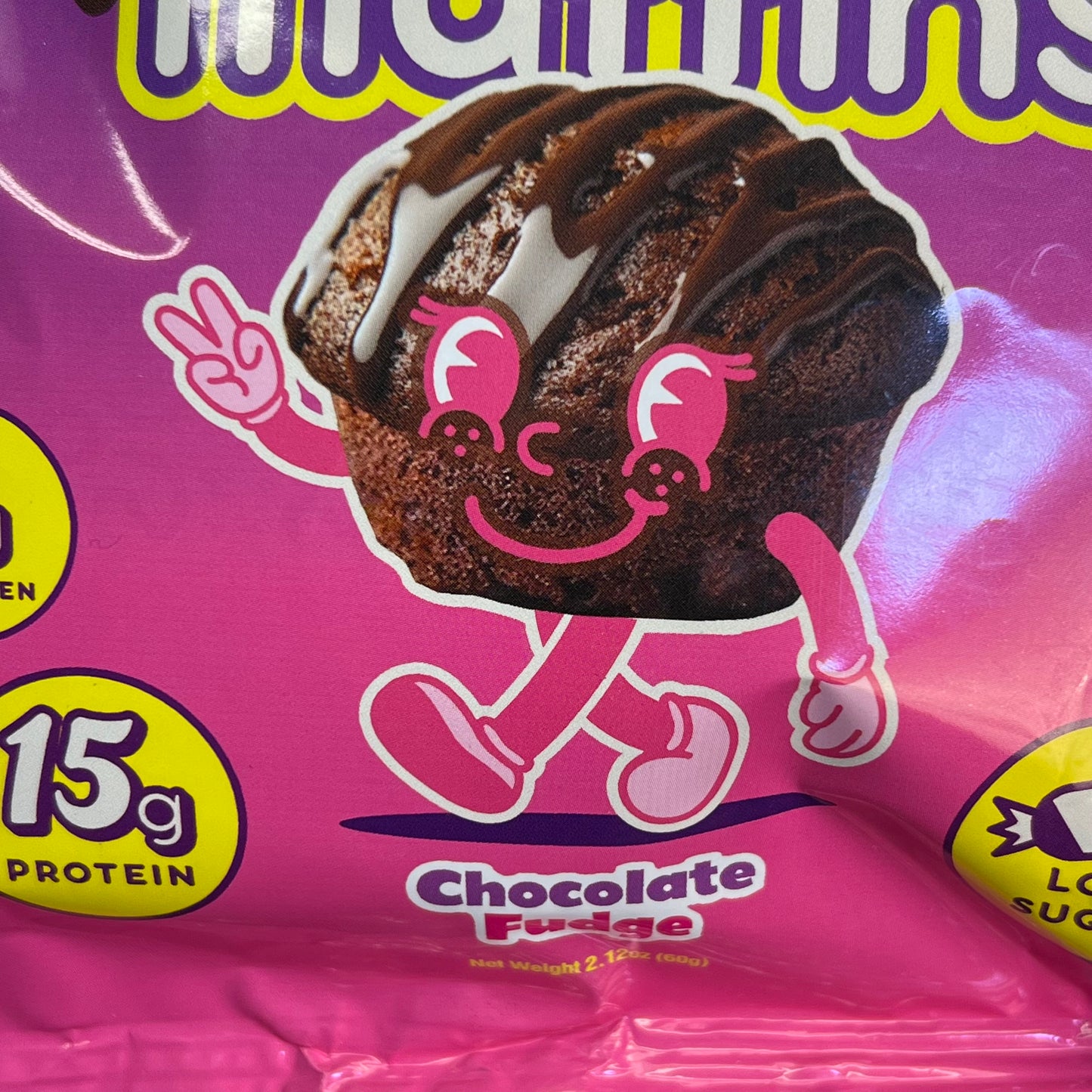 PRIME BITES (12 PACK) Protein Mini Muffins Chocolate Fudge 2.12oz BB 08/26