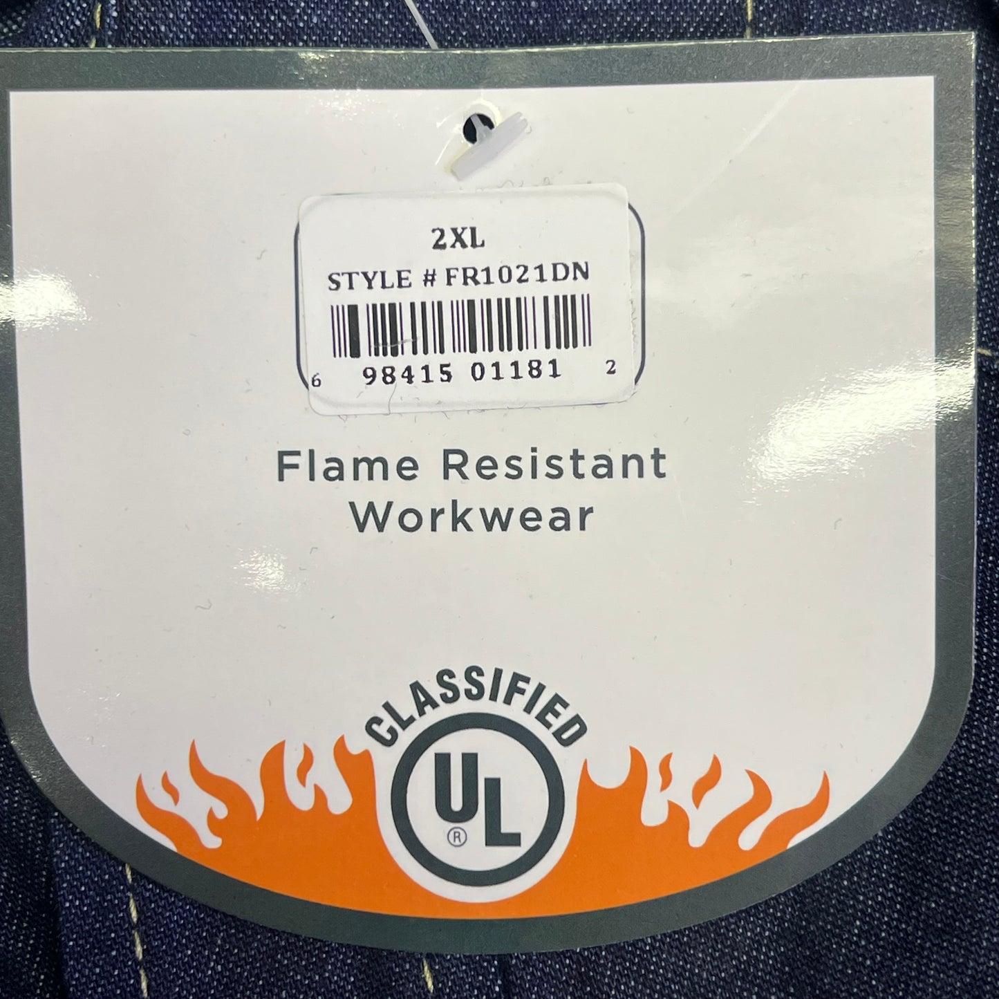 RASCO Flame Resistant Denim Lightweight Work Short Men's Sz 2XL Navy Blue FR1021DN