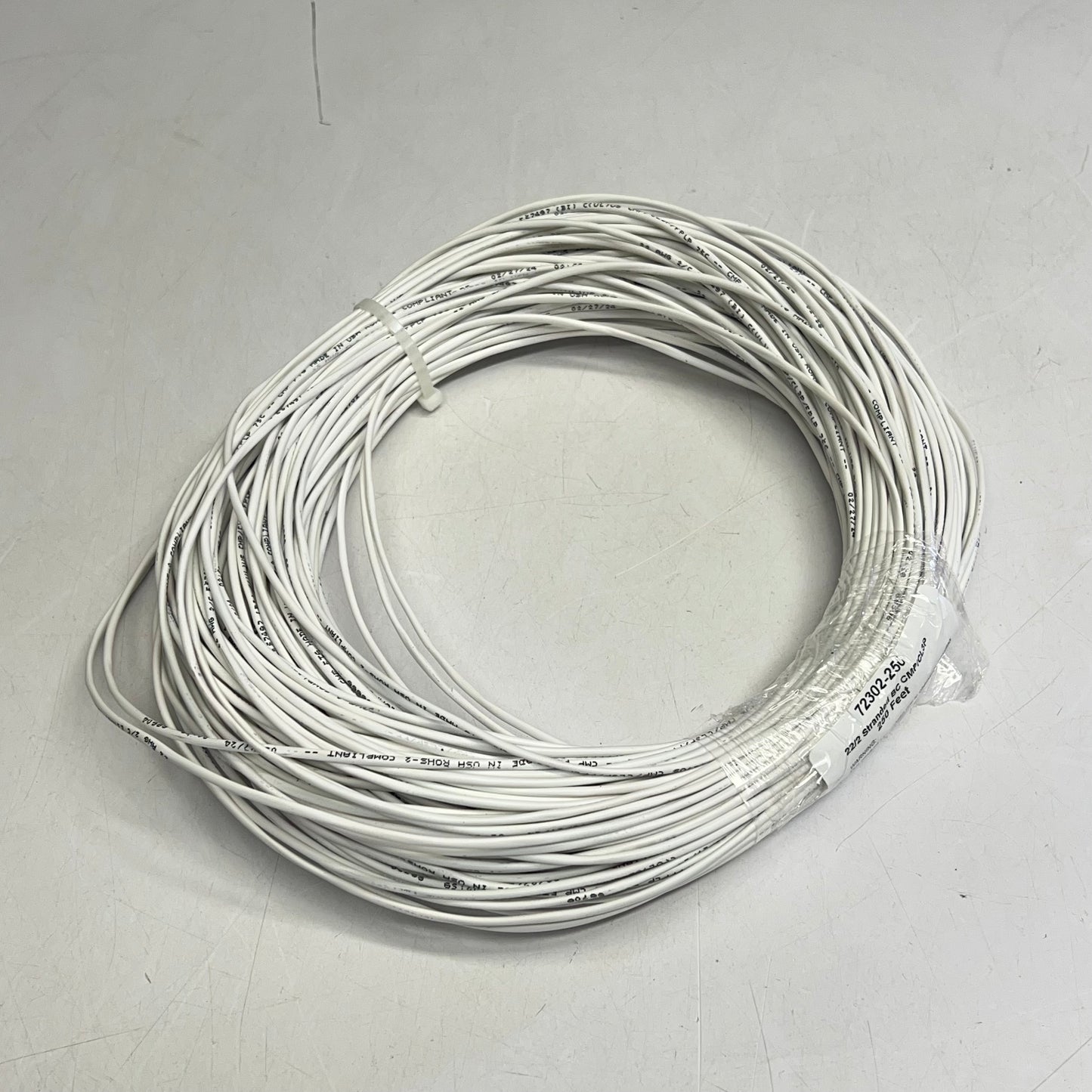 Stranded Bc Shielded CMP/CL3P Plenum Applications Use 22/2 250' White 72302-250