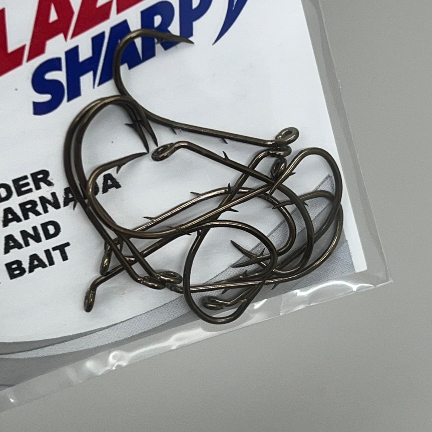 EAGLE CLAW (5 PACK) Sharp Worms & Chunk Baitholder Hook Bronze #2 10pc L181G-2