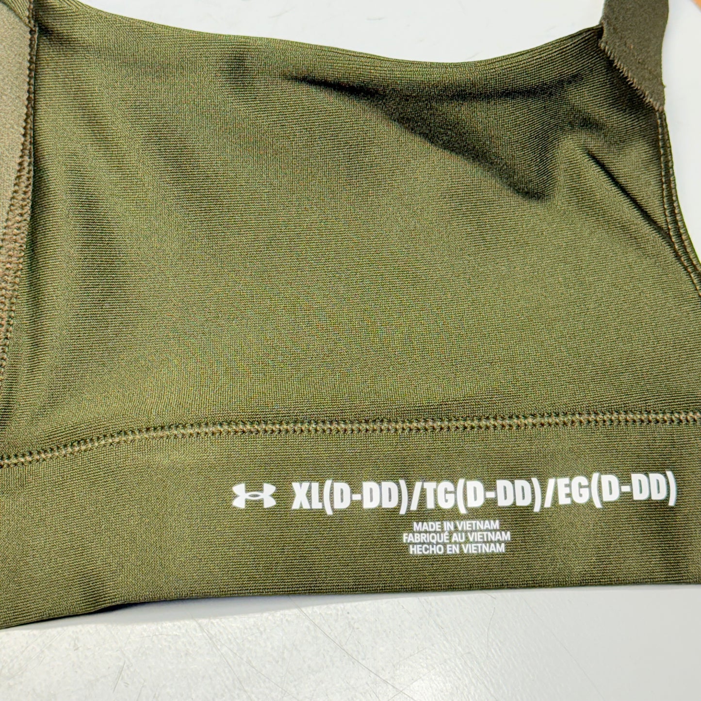 UNDER ARMOUR Infinity 2.0 High Sports Bra Fitted Women's Sz XL Cup(D-DD)Green