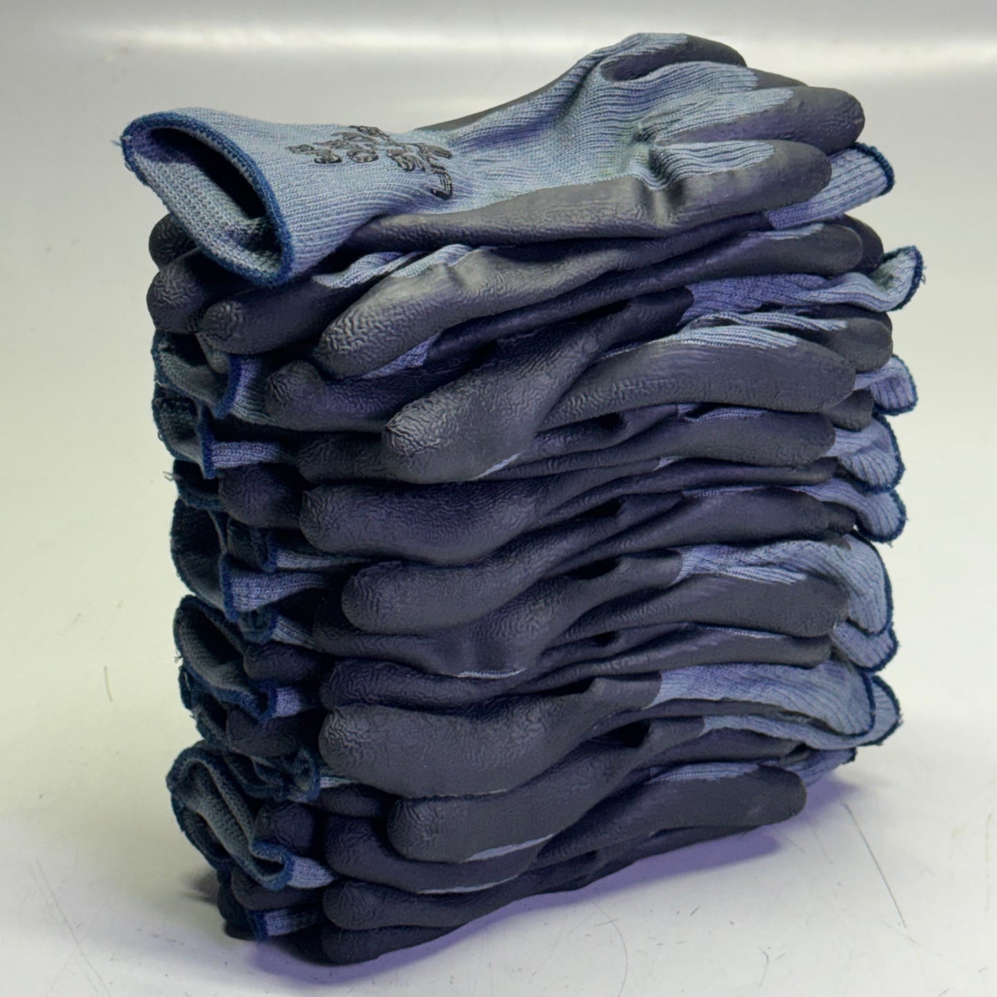 SHOWA ATLAS 300 (12 PAIR) Palm-Dipped Rubber Coating Work Gloves Sz 8/M, Black