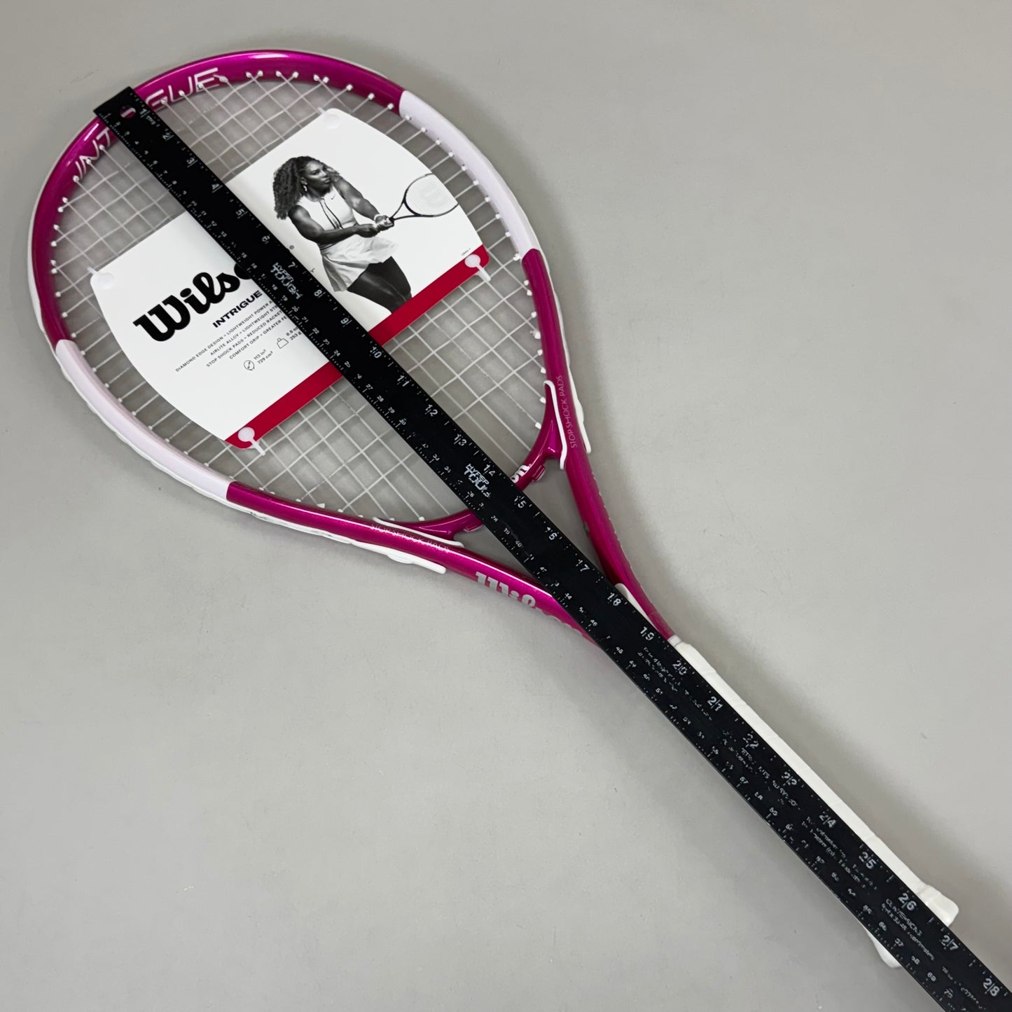 WILSON Intrigue Adult Tennis Racquet Grip 4 1/4" 113 Sq In 8.9 Oz Pink/White WR083520U2