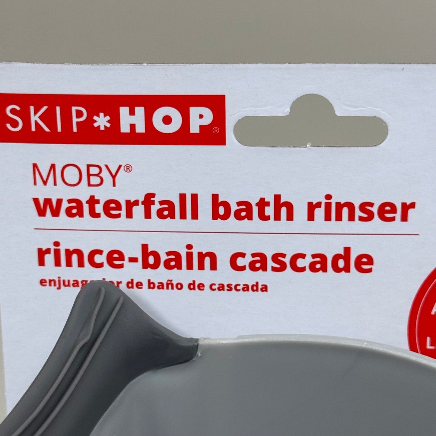 SKIP HOP (2 PACK) Moby Waterfall Baby Bath Rinser Soft Comfort Edge Grey 235052