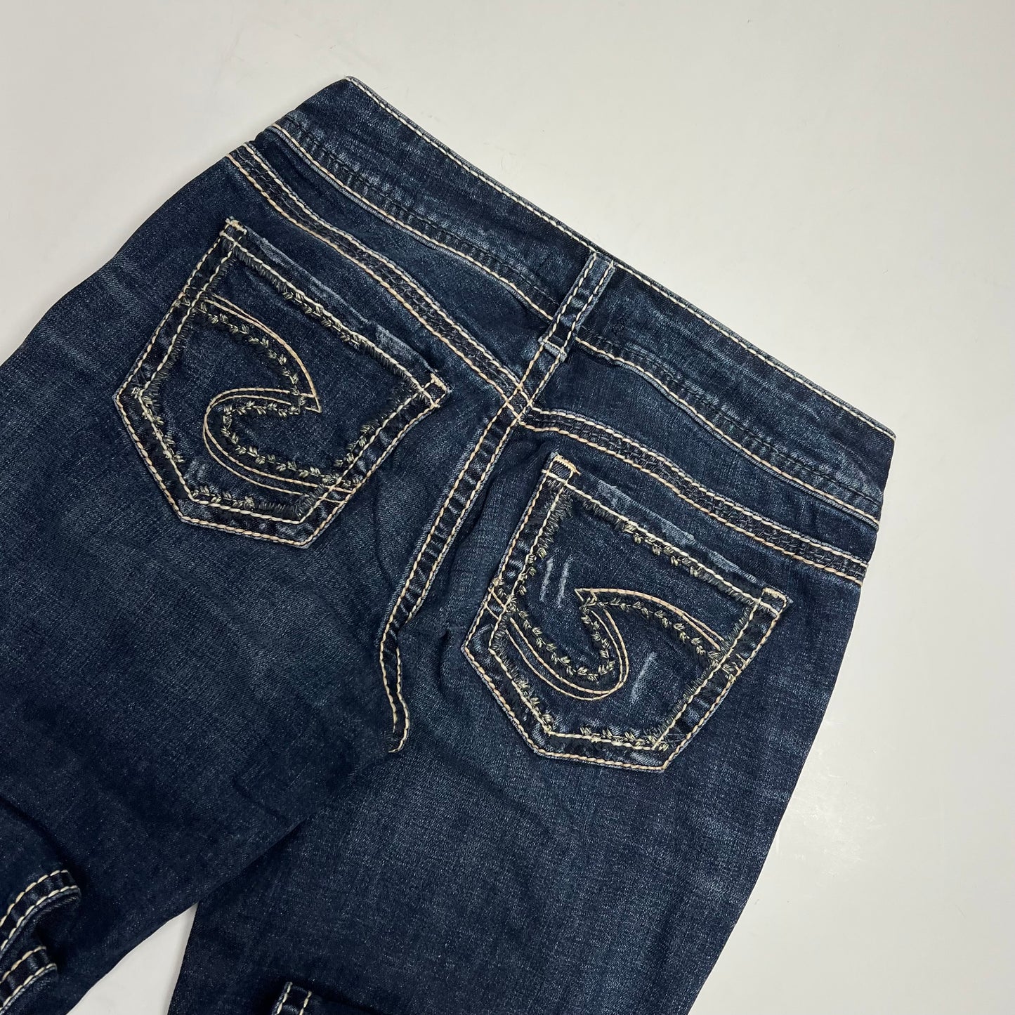 SILVER JEANS CO Mid Rise Straight Luxe Stretch Jean Women's Sz 31/36 Aurora