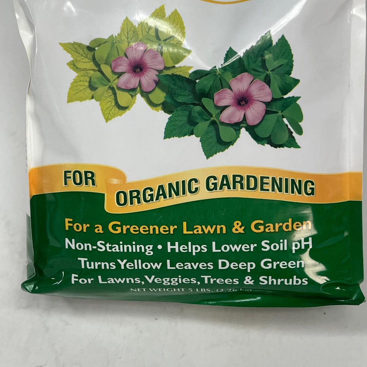 ZA@ ESPOMA  (2 PACK) Organic Iron Tone Turns Yellow to Green  5 lb Bag