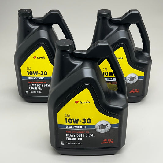 LOVES (3 PACK) SAE 10W-30 Semi-Synthetic Heavy Duty Diesel Engine oil 1 Gallon