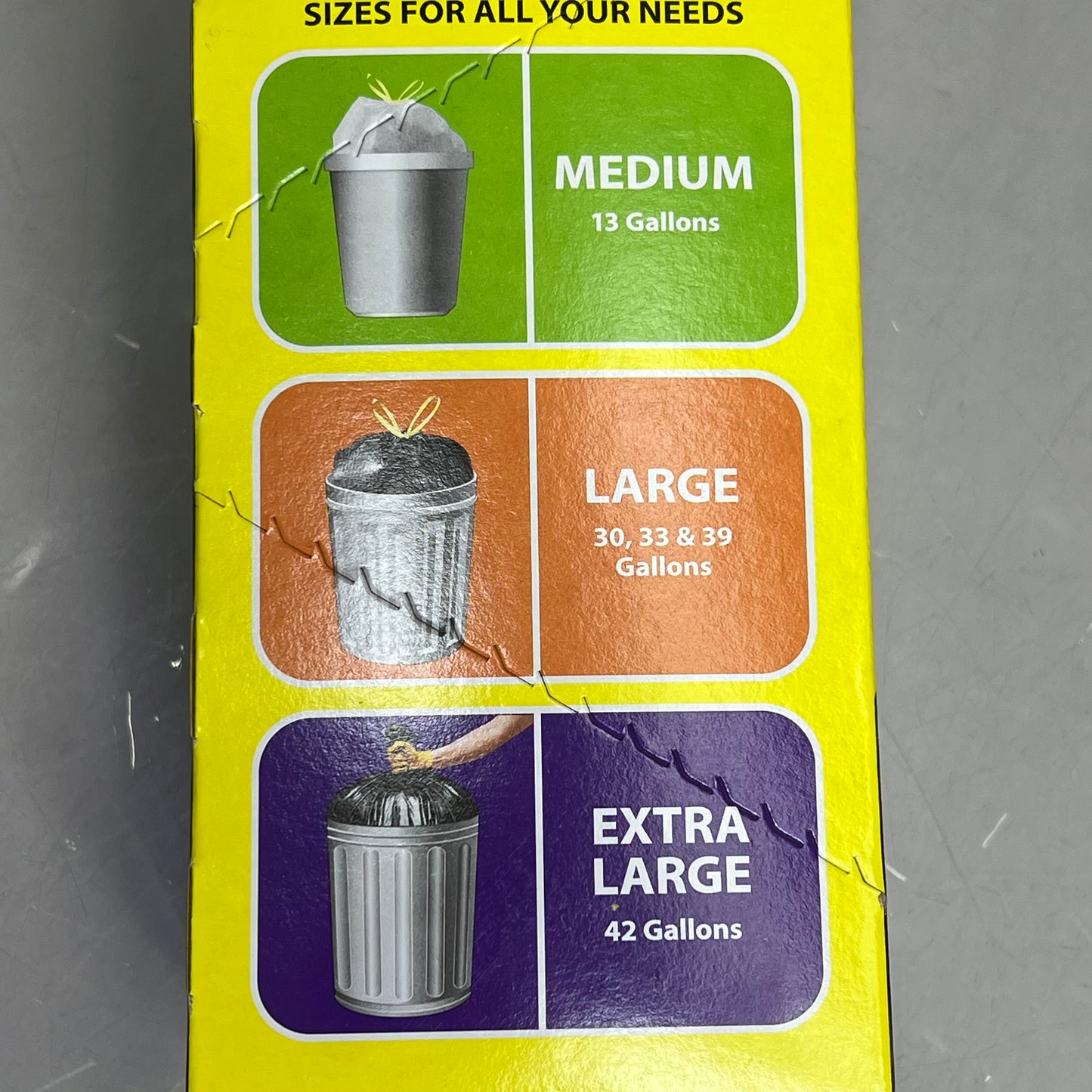 ZA@ TRUE LIVING (2 BOX, 14 BAGS EACH) Contractor Bags W/ Flaps 42 Gal Black H0199