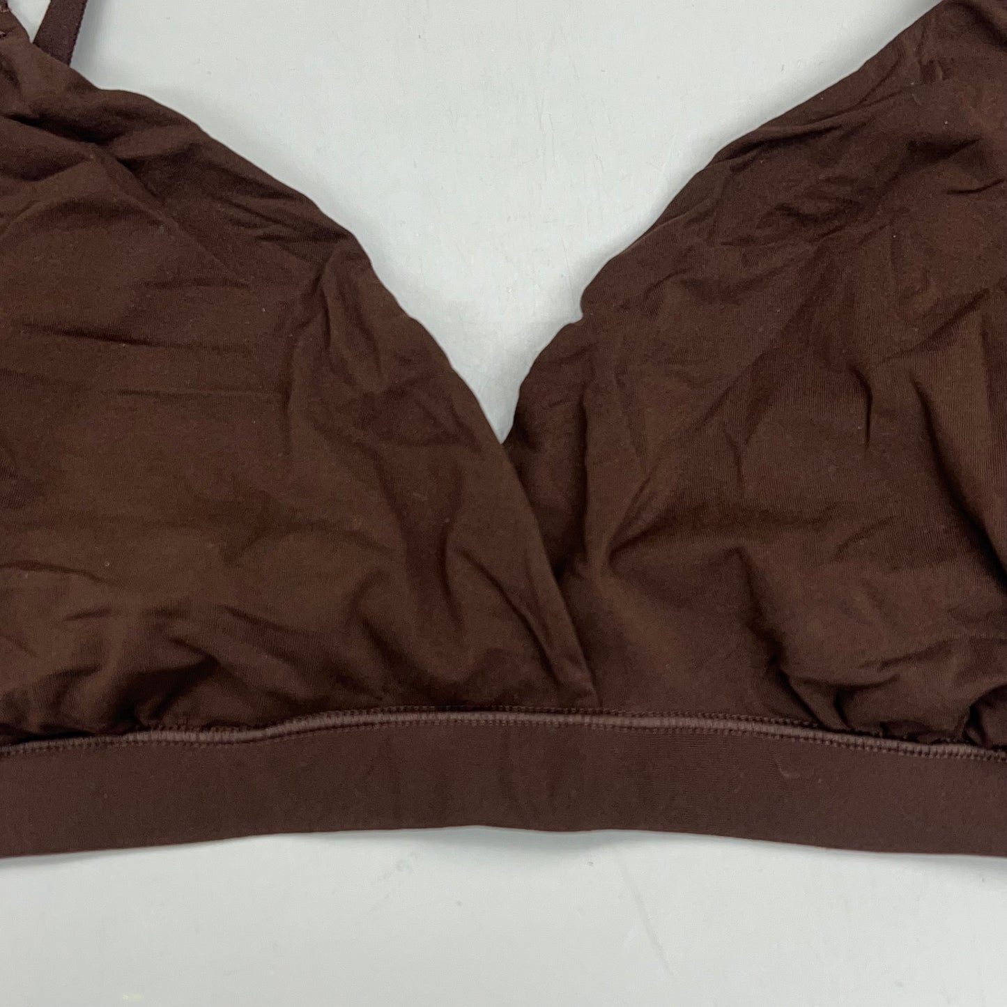 SKIMS Triangle Bralette 2-Ply Mesh w/ Supportive Stretch Women's Sz XL Cocoa