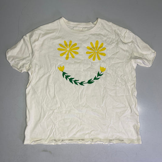 FREE PEOPLE We The Free "Sunshine Smiles" Tee LARGE White