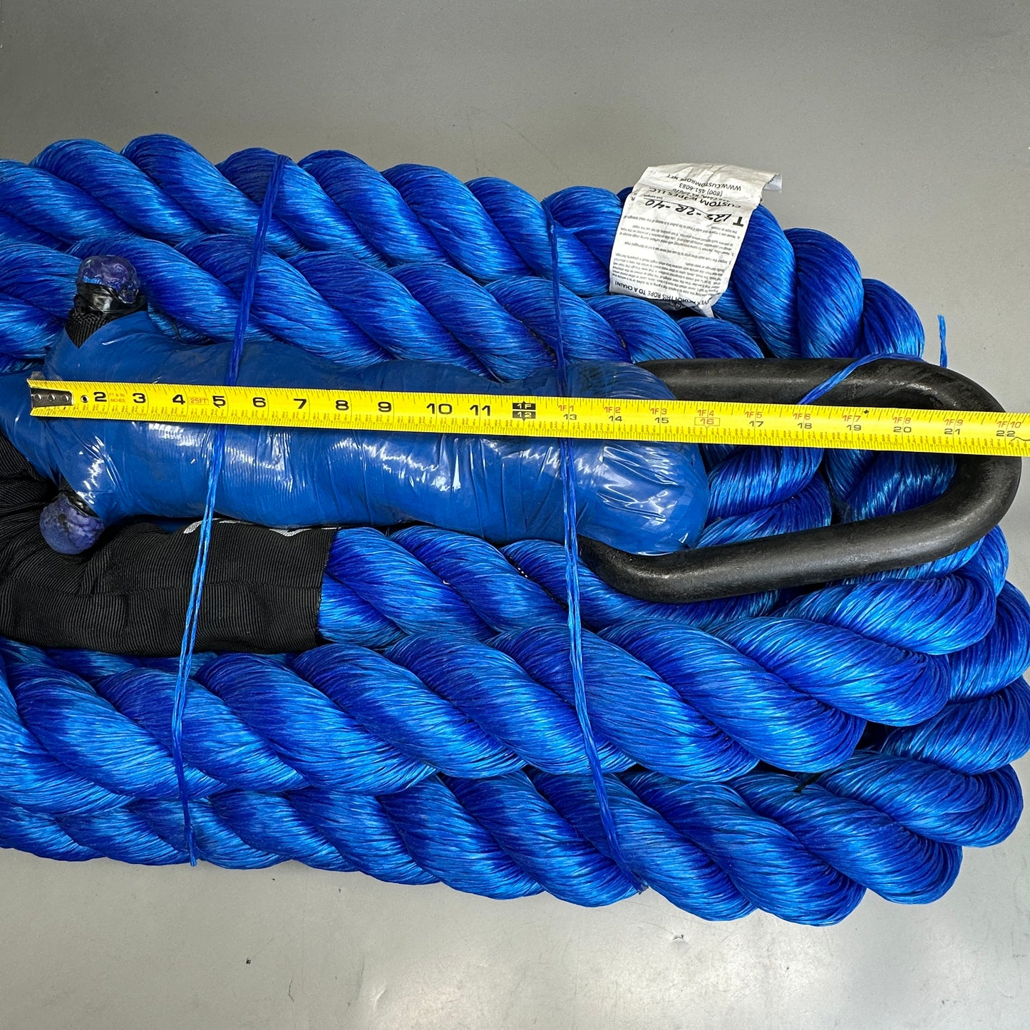 CUSTOM ROPES Heavy Duty Tow Rope 125,000 lb Capacity Blue T125