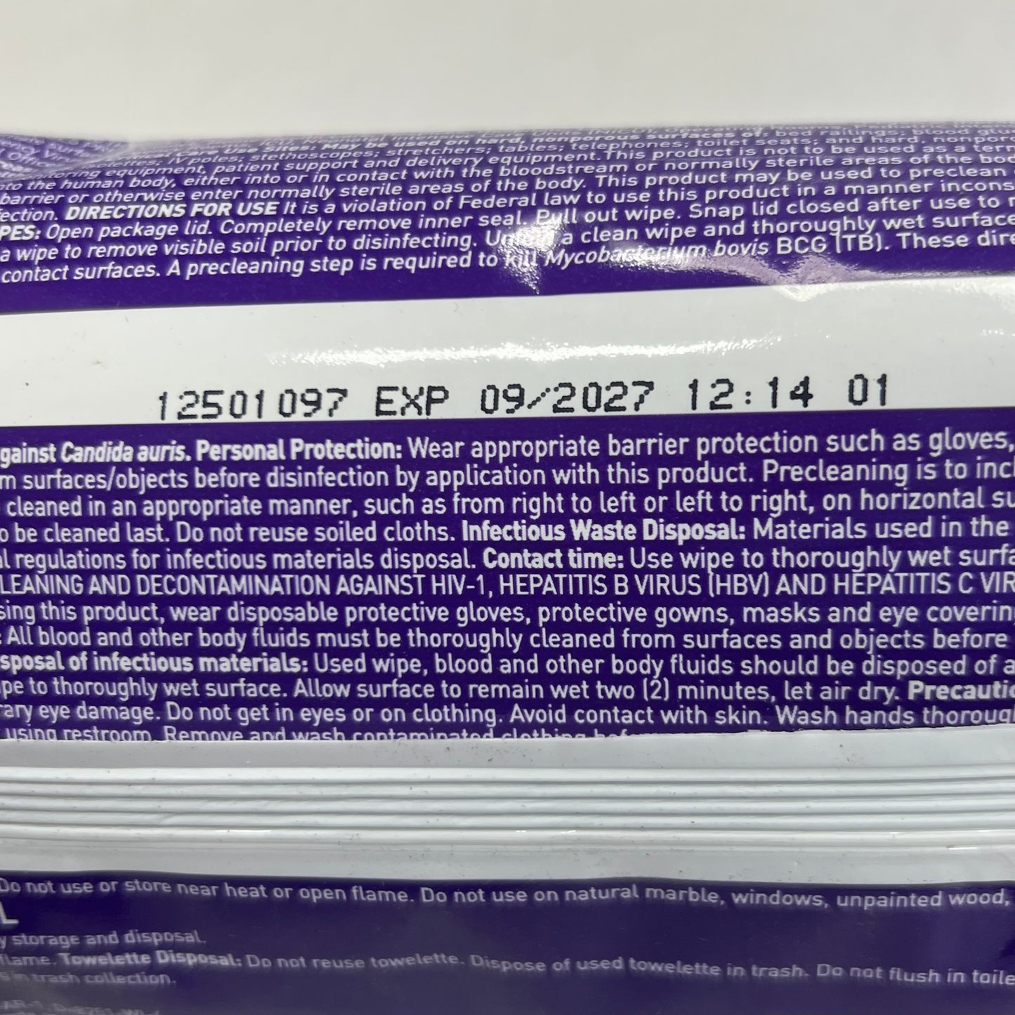 PDI (9 PACK, 80 WPES EACH) Super Sani-cloth Germicidal Disposable Wipes Sz Large BB 09/27