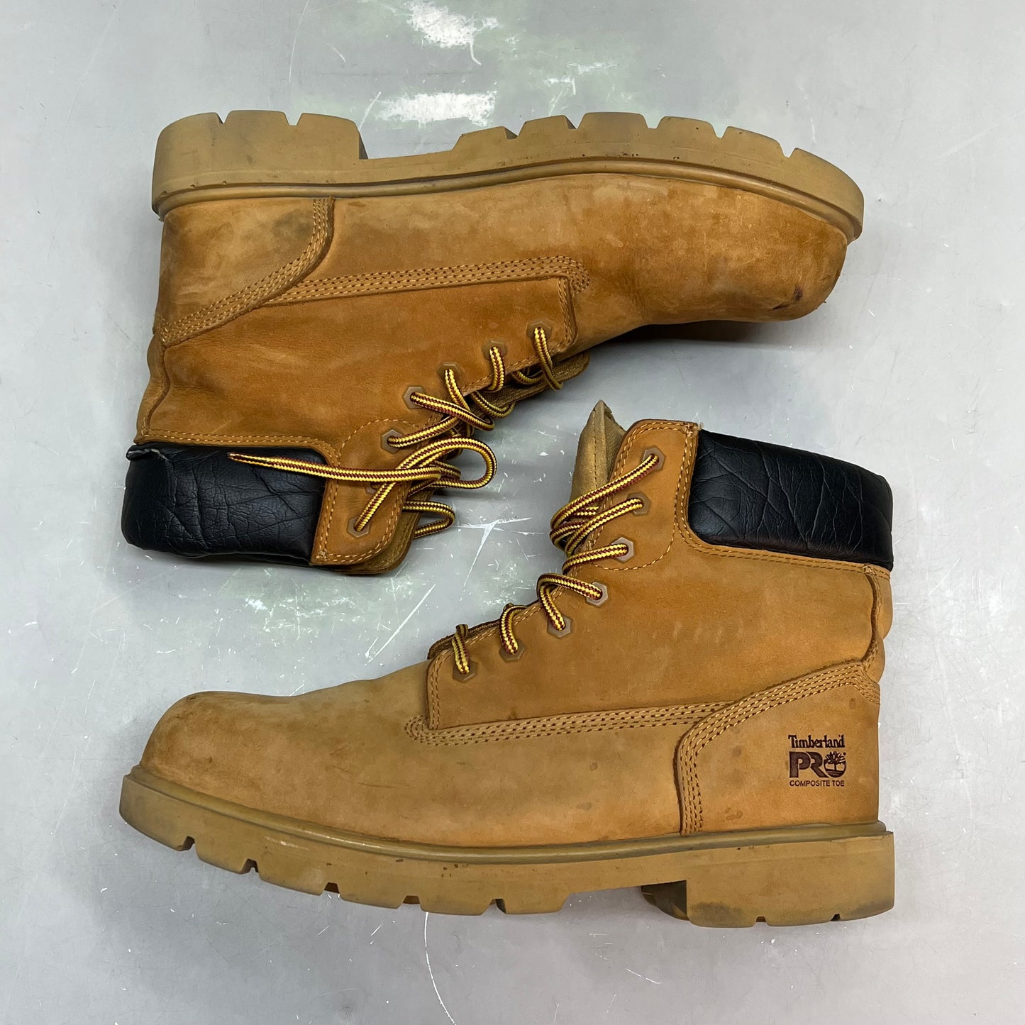 TIMBERLAND PRO Composite Toe Waterproof Work Boots  Men's Sz 10.5 Tan (Used)