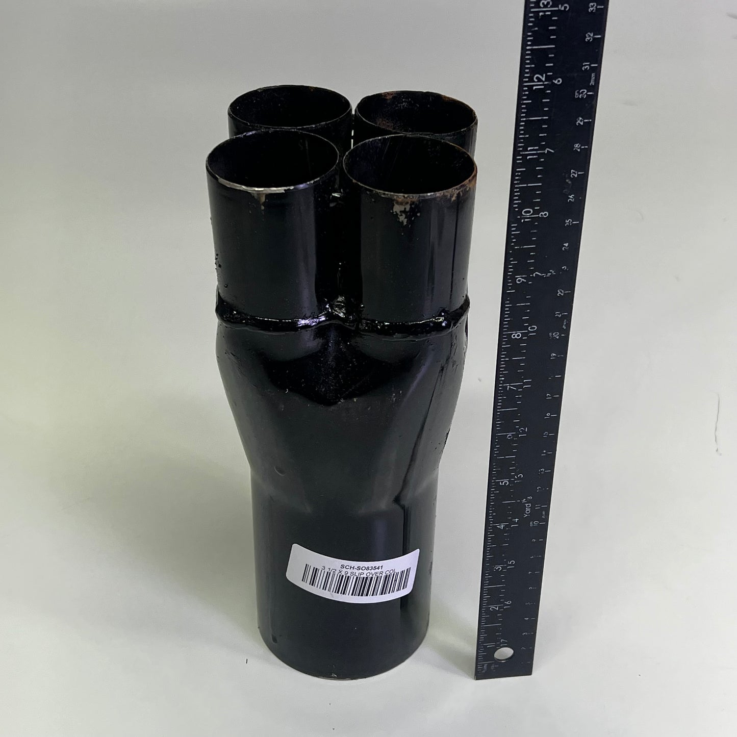 SCHOENFELD Steel Slip-On Collector 1-7/8 3-1/2" Outlet 9" Long Black SCHSO83541