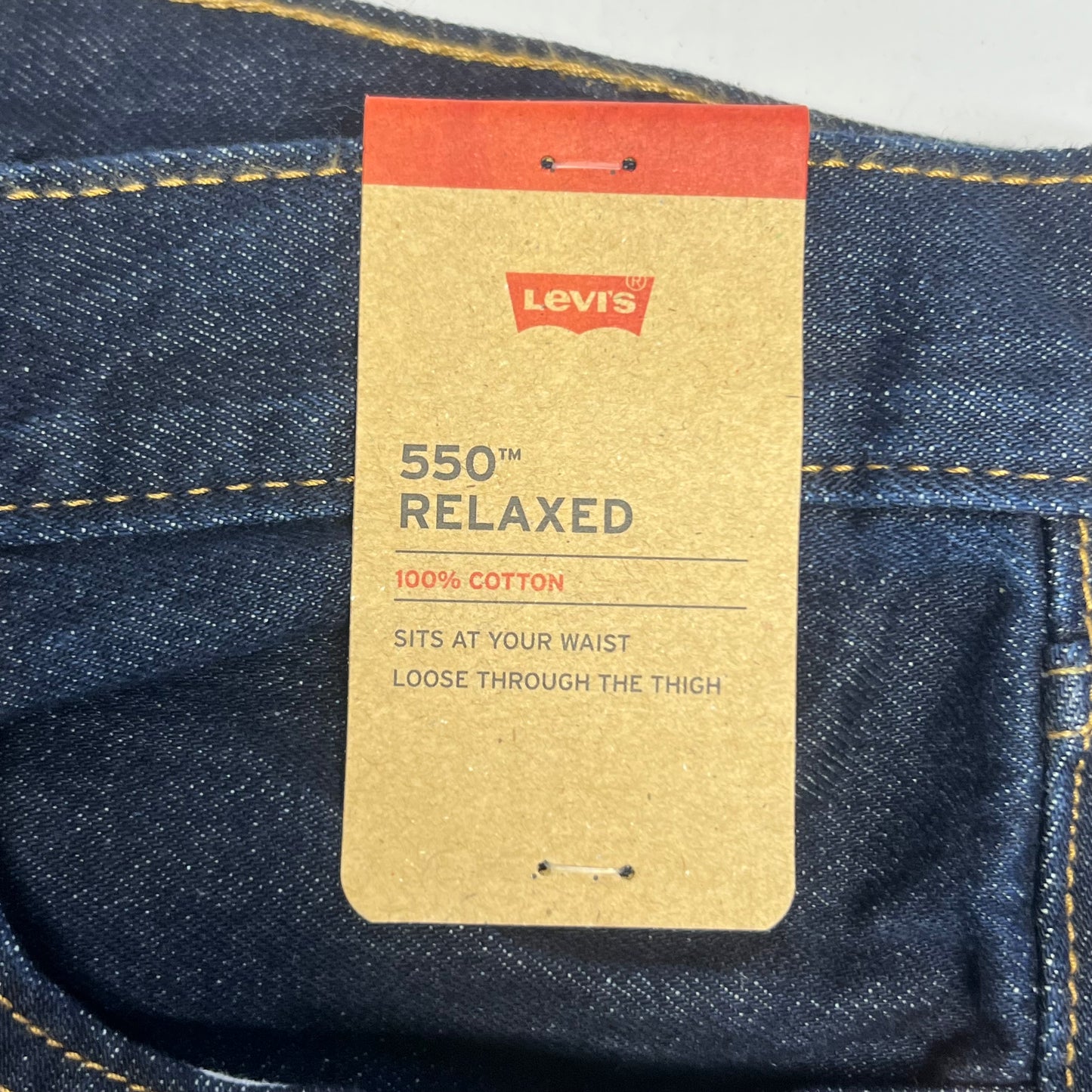 LEVIS 550 Relaxed Fit Jeans Men's Sz 40 X 30 Rigid Blue 005500216