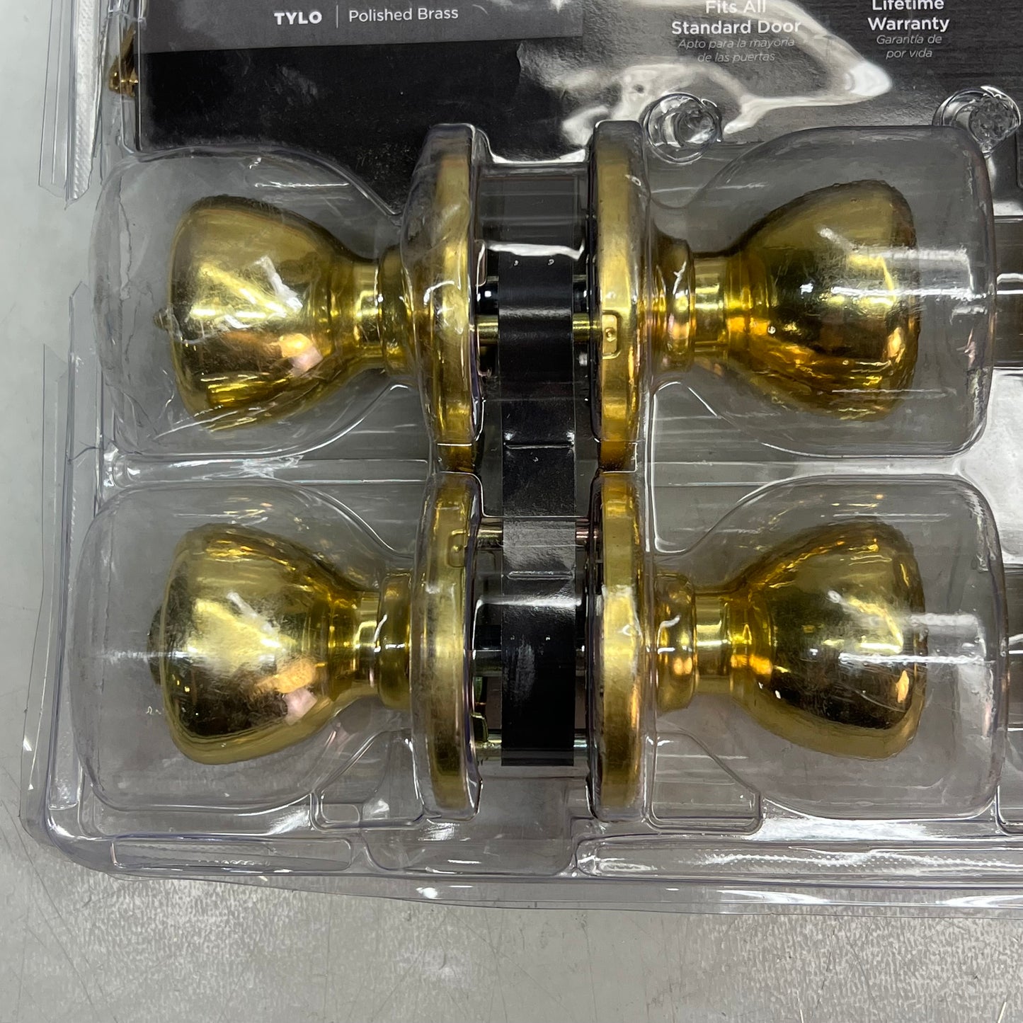 KWIKSET Exterior Entry Door Knob & Deadbolt Combo Pack Polished Brass 92420-031