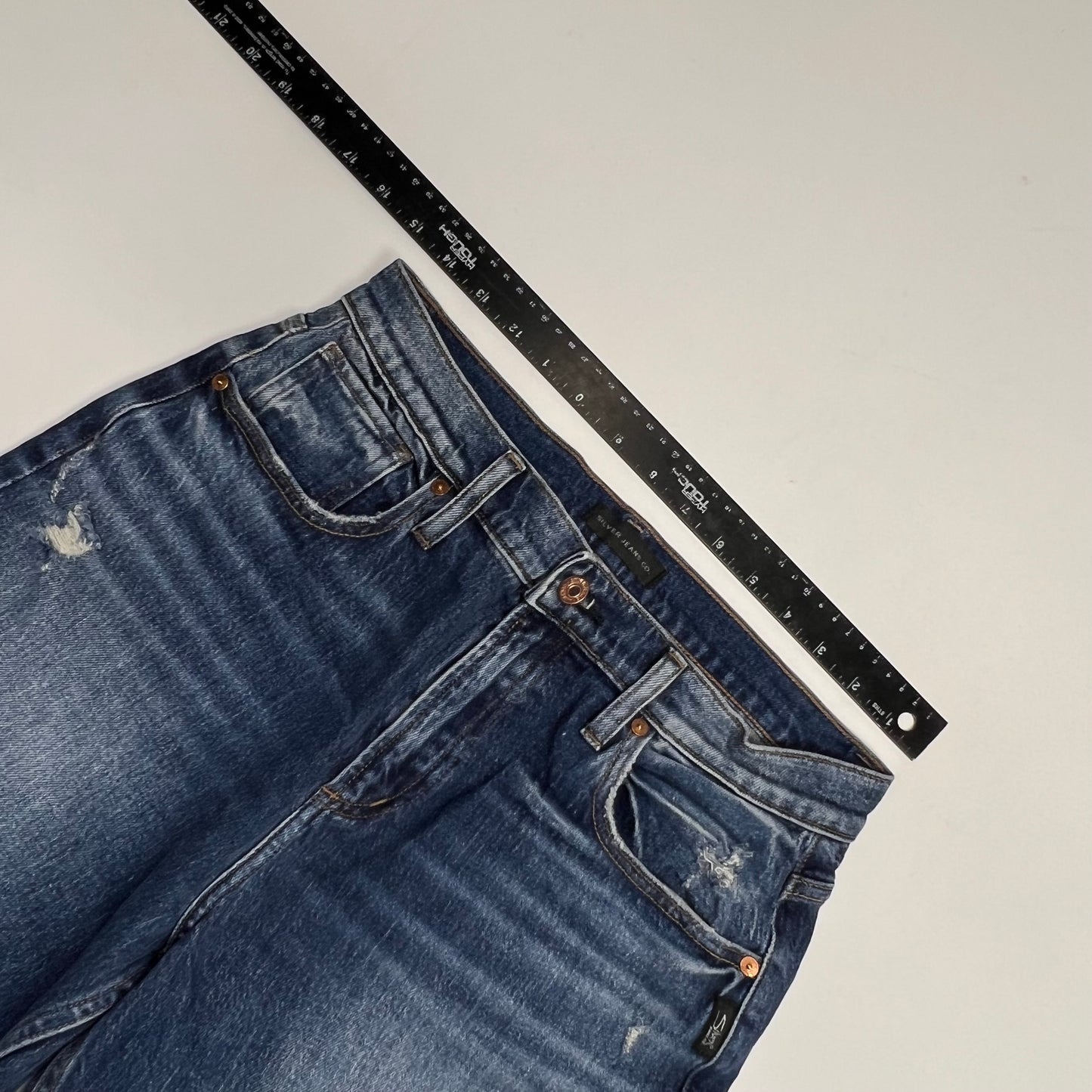 SILVER JEANS CO Frisco High Rise Straight Leg Jeans Women's Size 28/28 Indigo