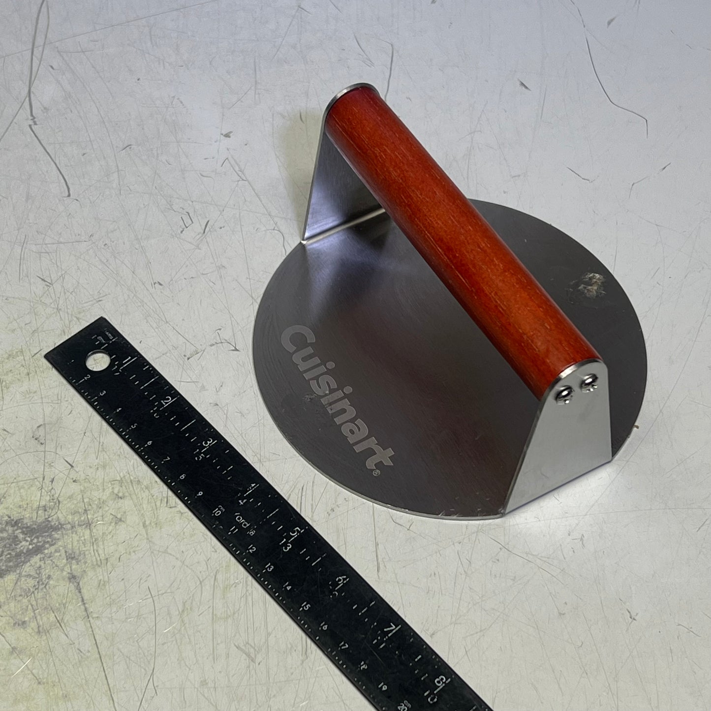 CUISINART Outdoors Stainless Steel Smashed Burger Press 6" Brown CISB-275P