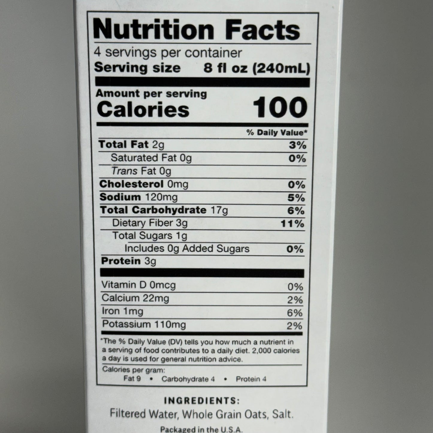 ELMHURST (6 PACK) Milked Oats Unsweetened 32 fl oz. BB 02/27