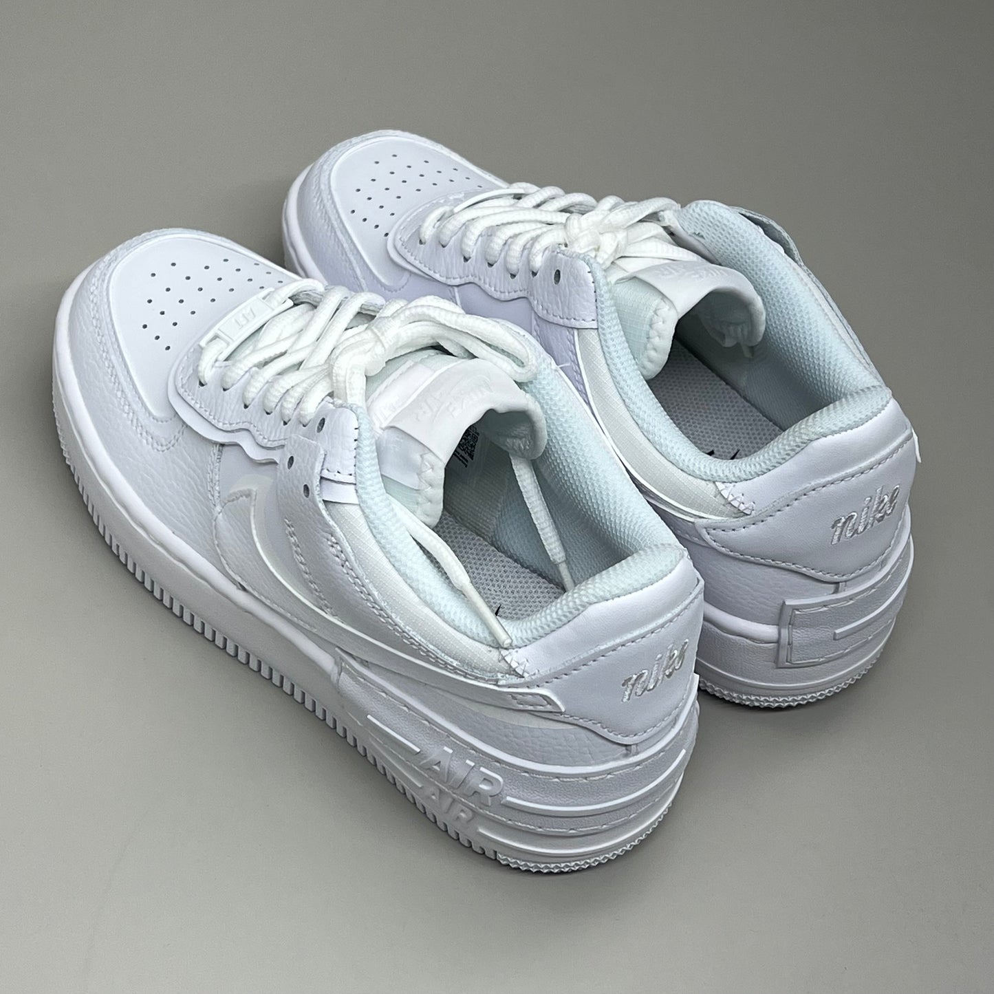 NIKE Air Force 1 Shadow Layered Double Branding Sz Women's 7 White CI0919-100