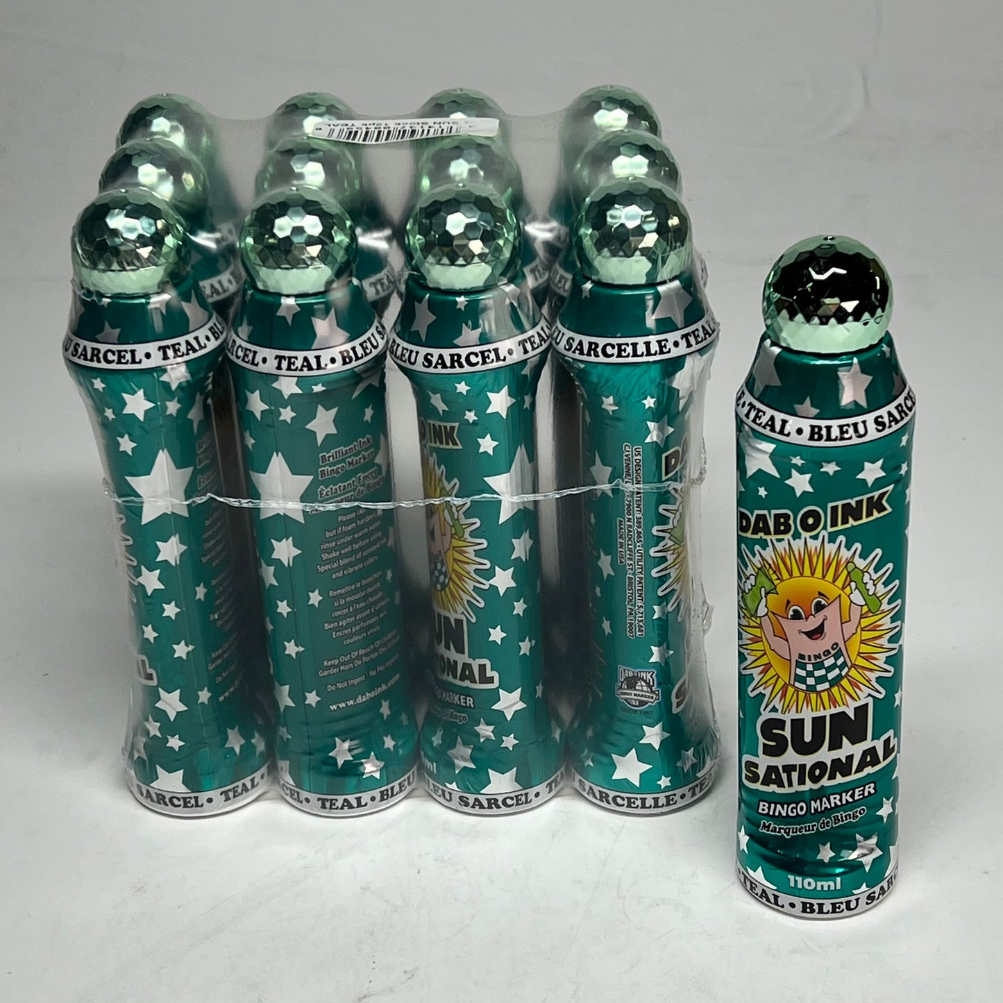 DAB O INK (12 PACK) Sun Sational Bingo Marker Bright Ink 110ml/4oz Teal D26