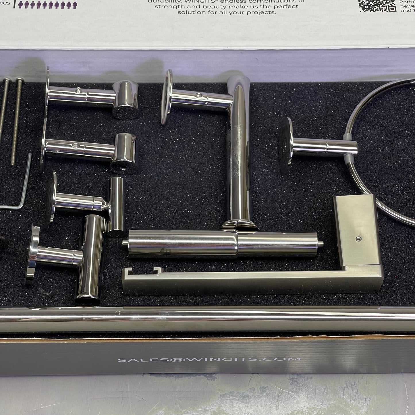 WINGITS Towel Bar, Toilet Paper Holders, Towel & Robe Hooks, Anchors, & More! Chrome