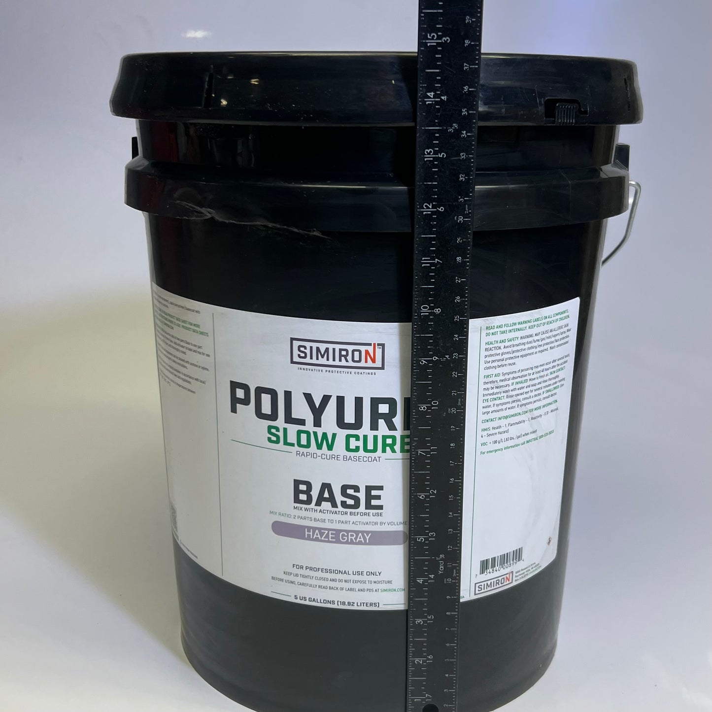SIMIRON Polyurea Slow Cure Base, Haze Gray 5 GAl. 40009823