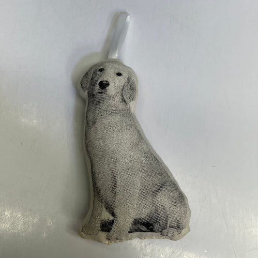 BRODERPRESS (3 PACK) Hand Silkscreened Dog Ornaments 3.5"x5" Black & White