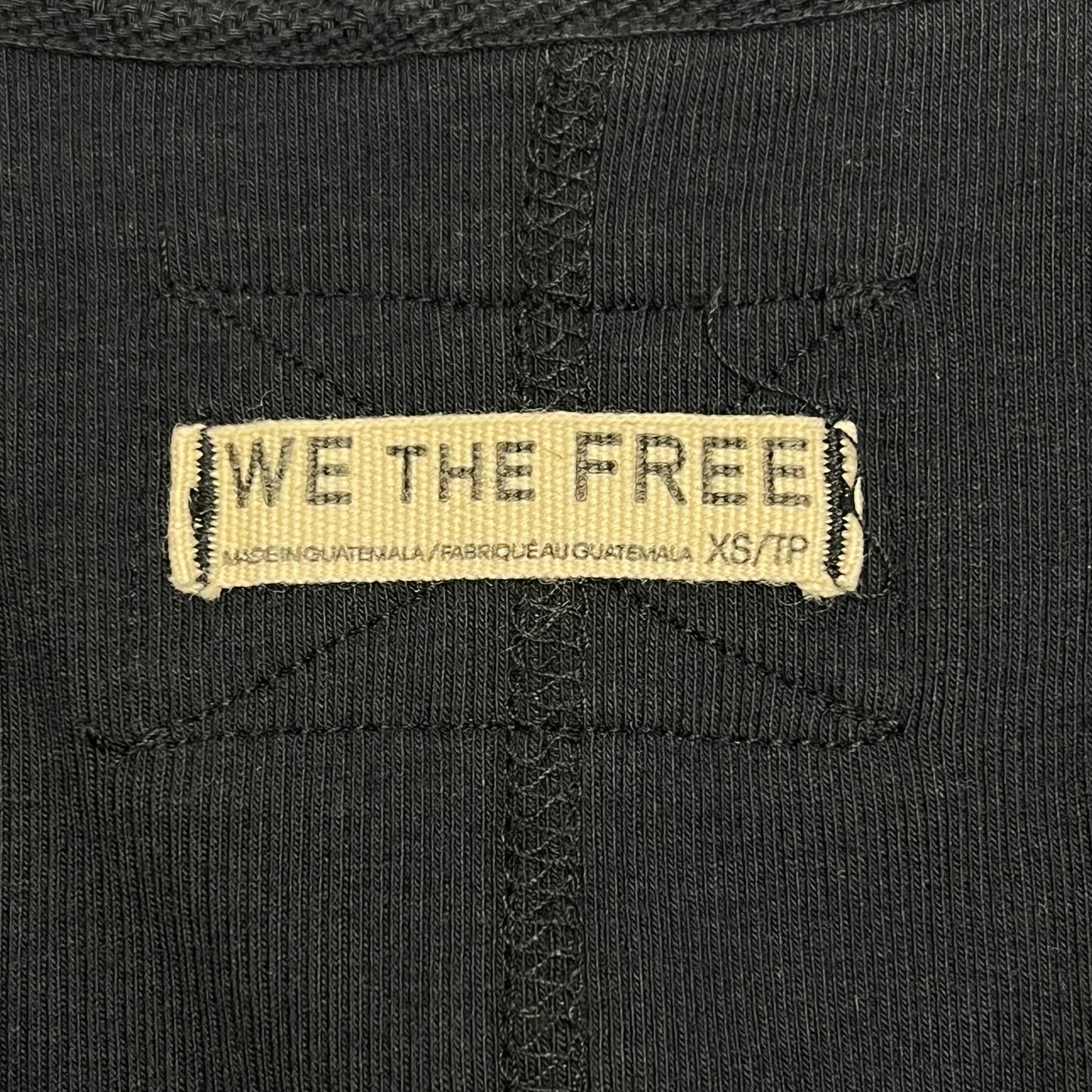 FREE PEOPLE  We the Free Neria Long Sleeve Top Women's Sz XS Black 097008