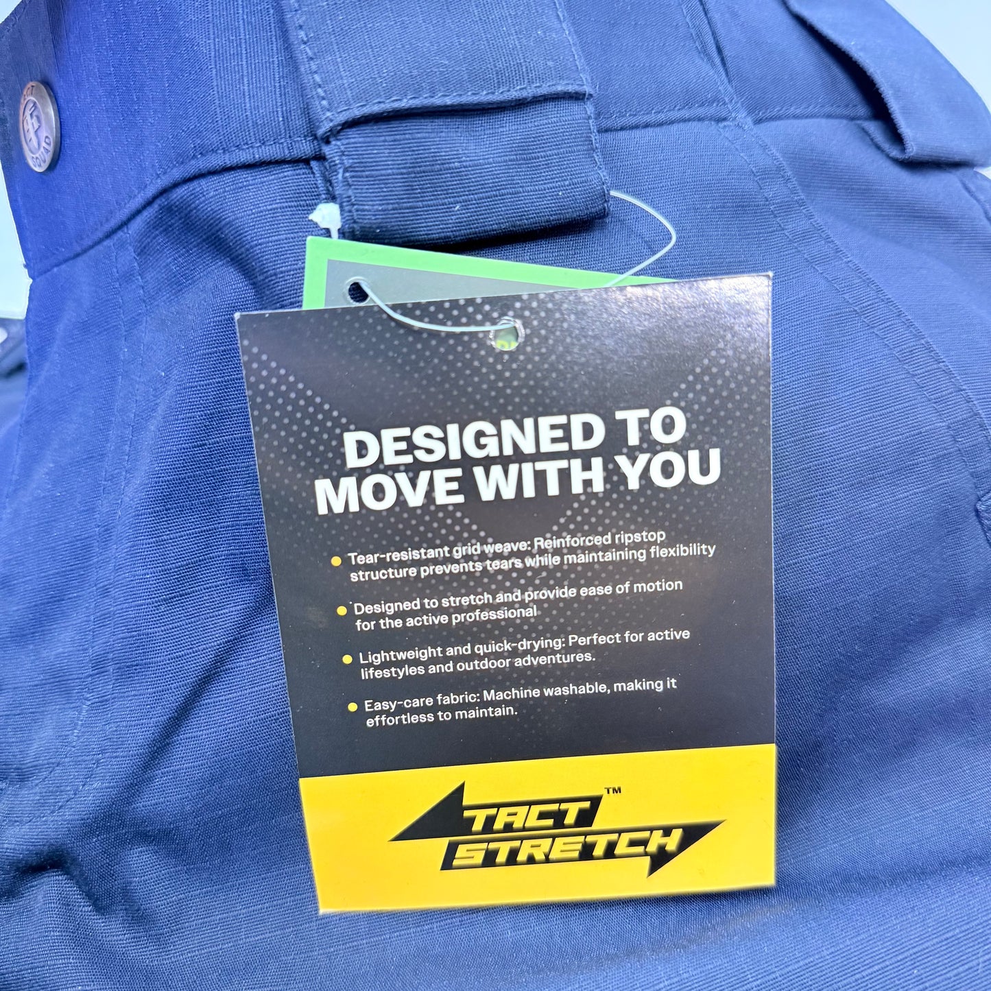 TACT SQUAD Tact Stretch Mini Ripstop Trouser Poly/Cotton Men's Sz 16 Dk Navy T7511