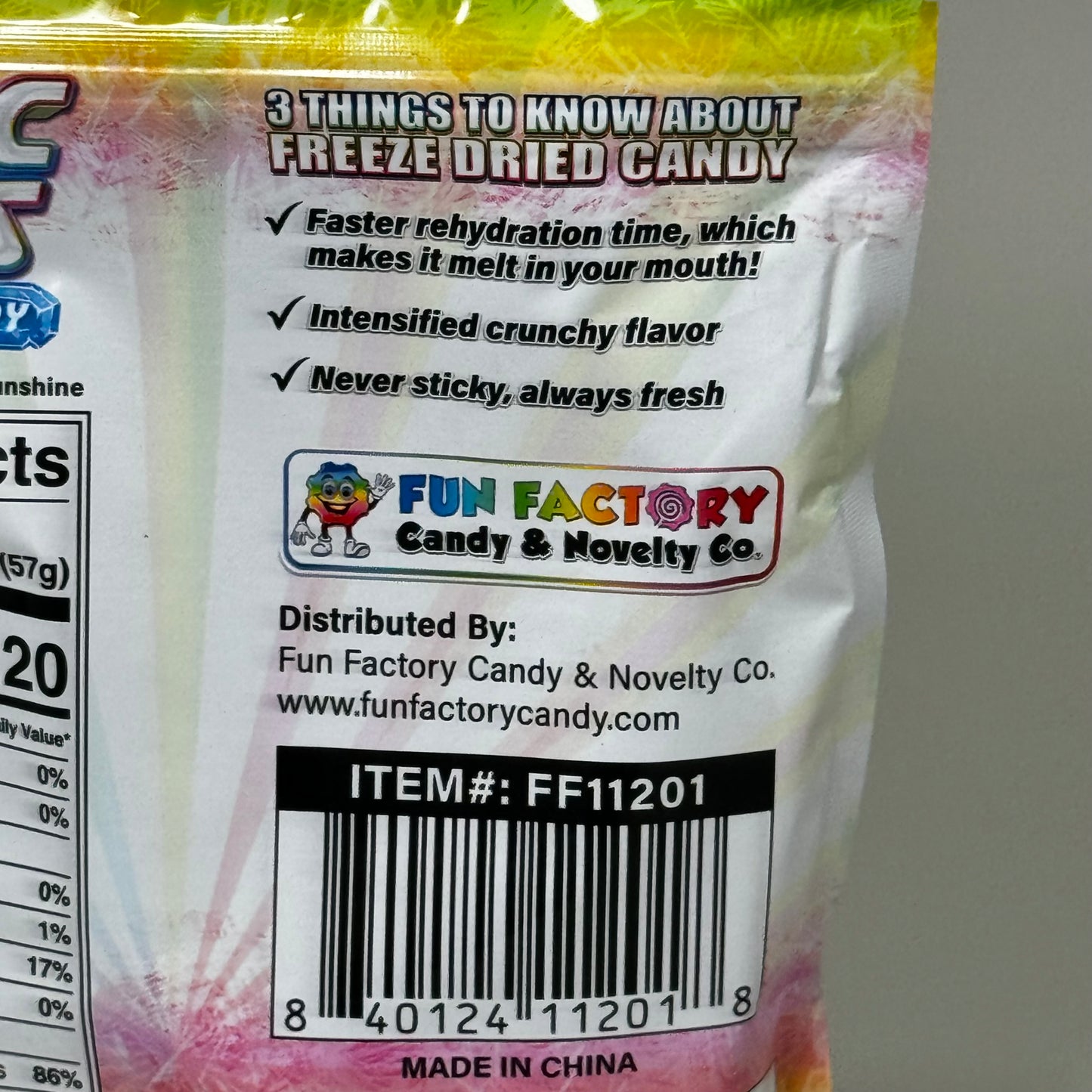 FUN FACTORY (3 PACK) Freeze Dried Candy Rainbow Puff Flavors 1.2oz BB0 8/26