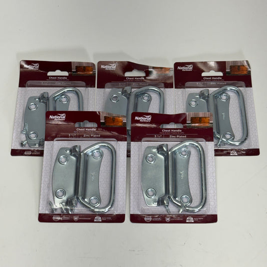 NATIONAL HARDWARE (5 PACK) Chest Handle Sz 3-1/2" Grey N117-002