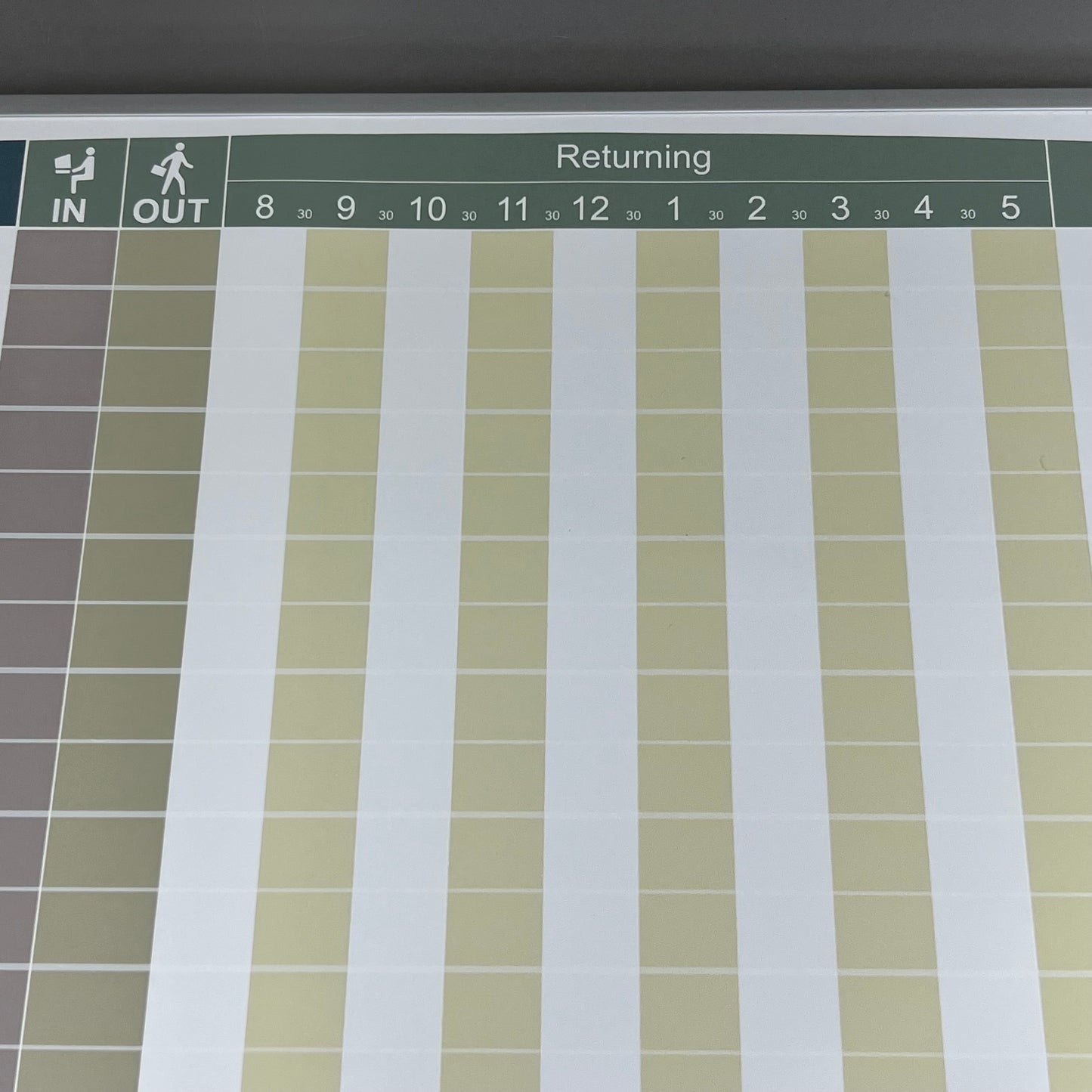 QUARTET Matrix In/Out Board 34"x32" Magnetic Track Up To 36 Employees 33705 (new)