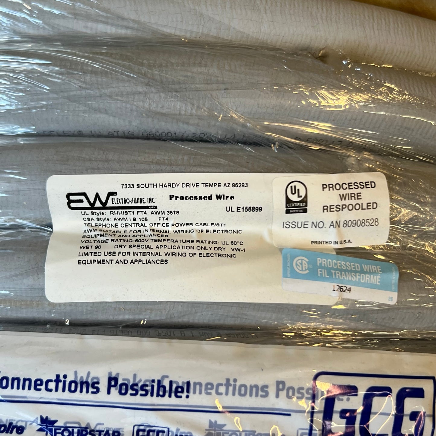 SOUTHWIRE Telcoflex IV 750 MCM Power Cable Gray 165 ft. 600V - KS24194 L4 / 56961901 (AS-IS, ~82 ft. Usable / 82 ft. Damaged)