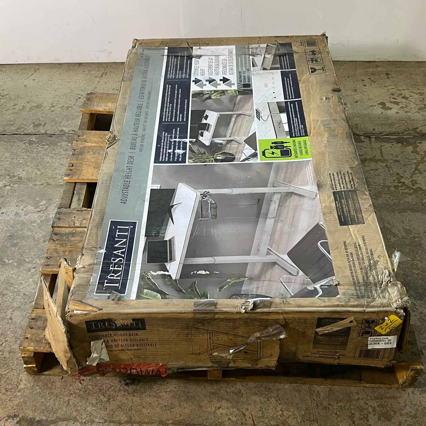 TRESANTI Adjustable Height Desk Sz 20.4-47" H x 23.7" W x 47.3" L 0DP720-D908