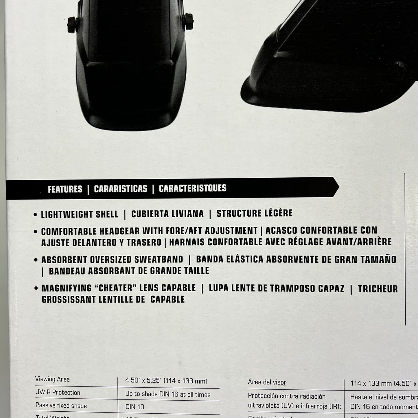 LINCOLN ELECTRIC Fixed Shade Passive Welding Helmet 10 Shade  Black K2800-1