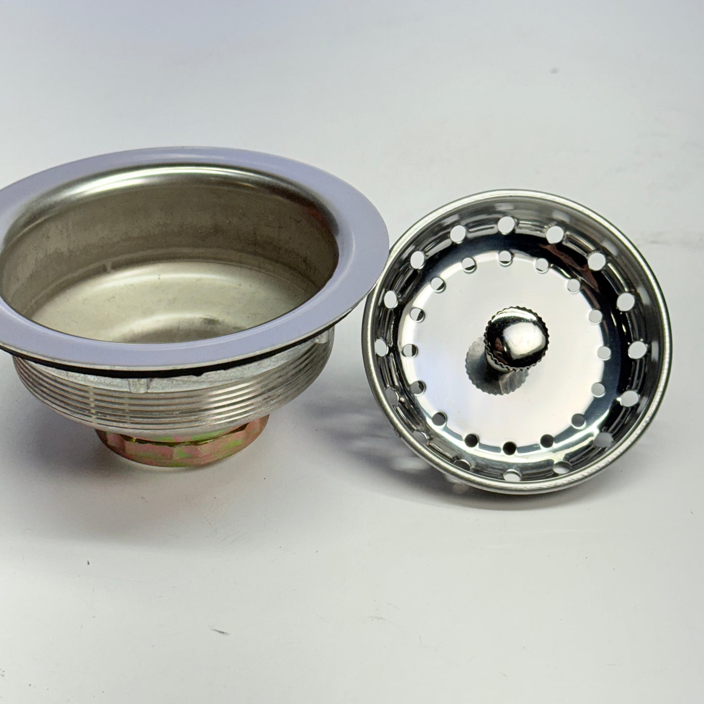 WEBSTAURANT(2 PACK) Regency 3 1/2" Basket Drain With Strainer- 1 1/2" IPS Silver