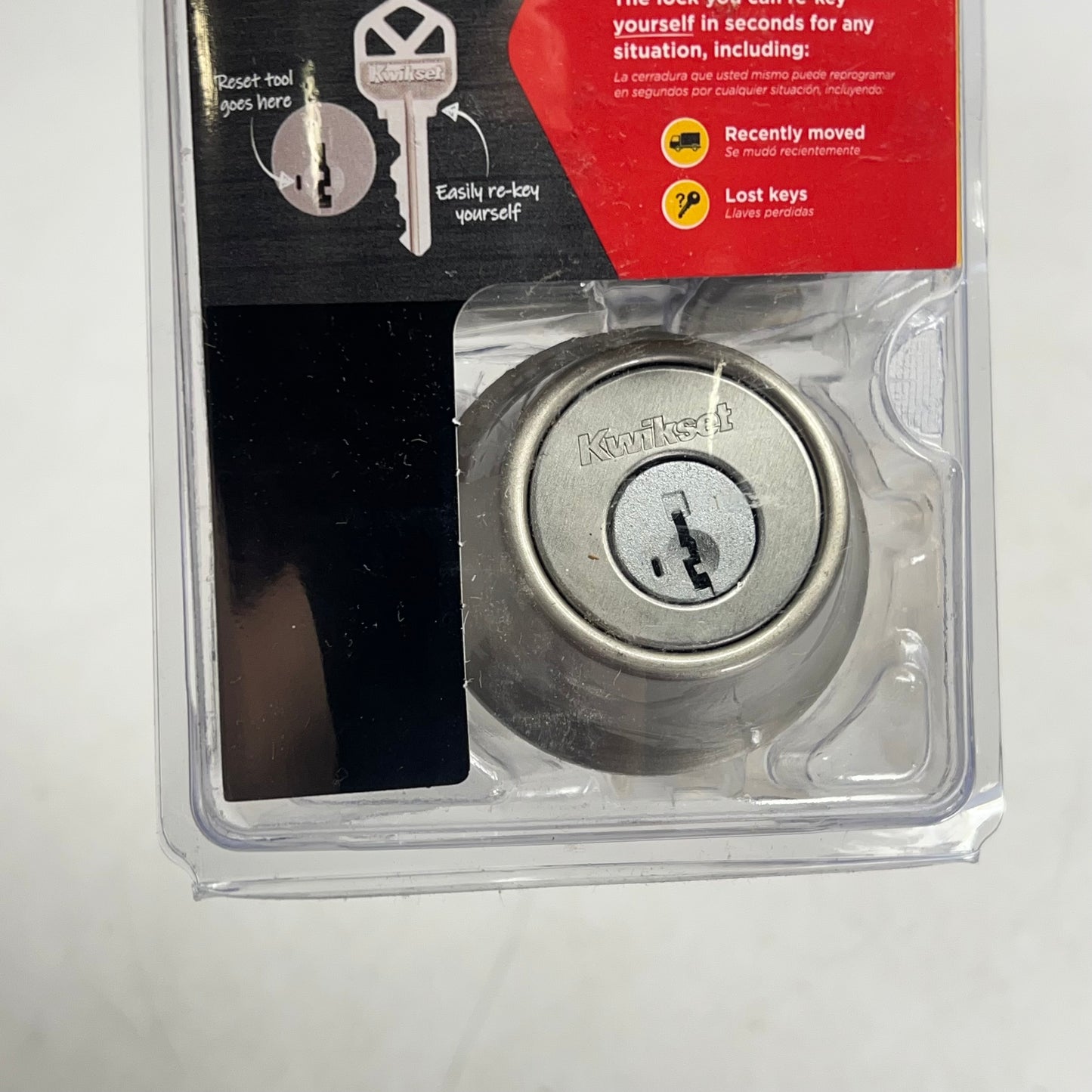KWIKSET Smartkey Security Metal Double Cylinder Deadbolt Satin Nickel 96650-516