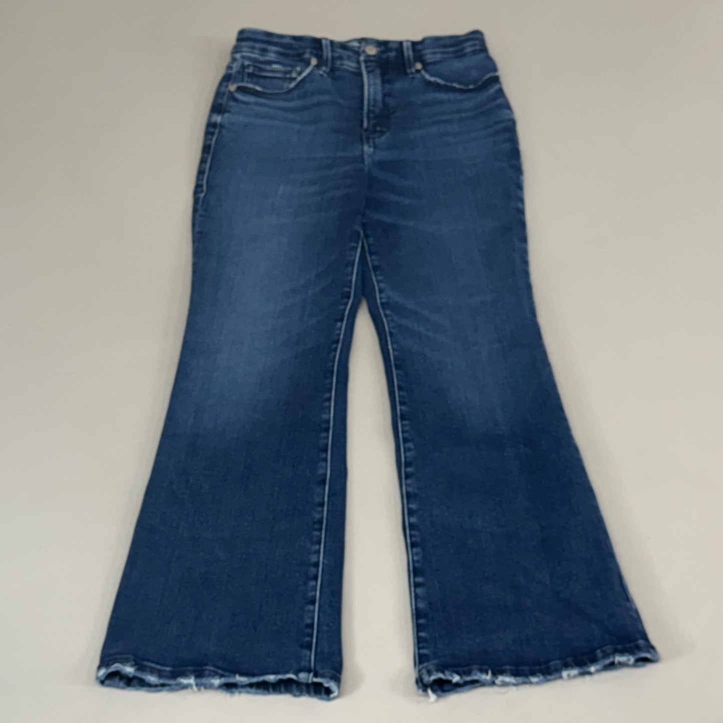 GOOD AMERICAN Good Legs Crop Mini Boot Jeans Women's Sz 4 Indigo891