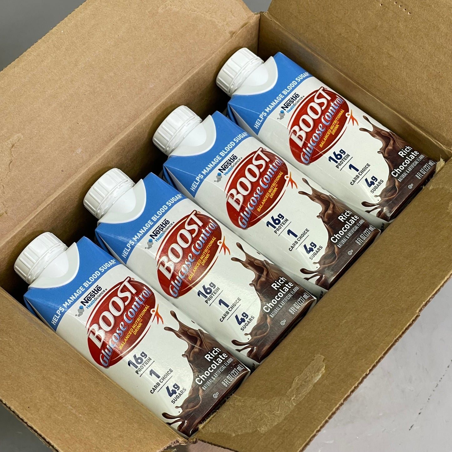 ZA@ NESTLE (24 Pack) Boost Breeze Rich Chocolate Flavor 8 fl oz BB 03/26 B