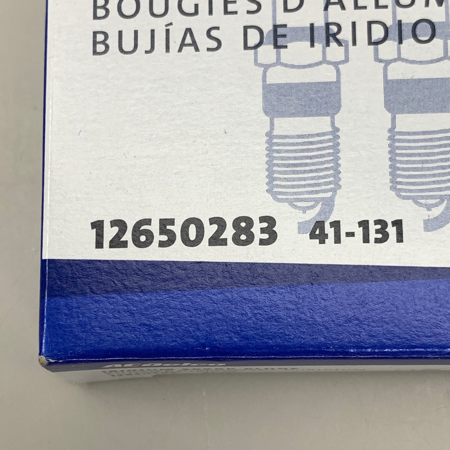 ACDELCO Set of 4 Iridium Spark Plugs for GM 3 1/4" Silver 12650283