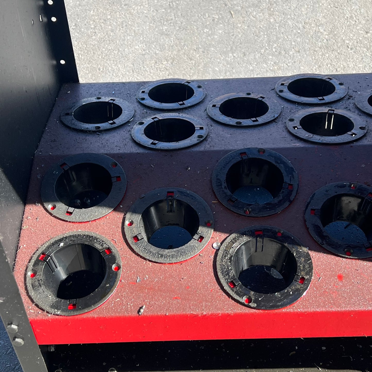 HUOT Tool Scoot Tool Cart For  CAT 40 BT40 NMTB Fits 35 Tools Black/Red (Used)