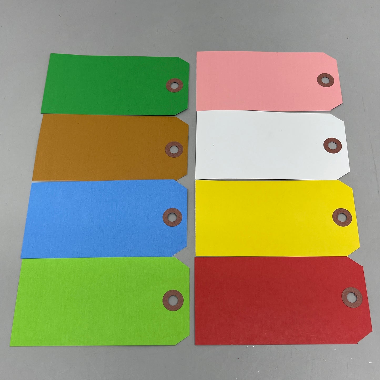 Shipping Hang Tags (500 PACK) 13pt Cardstock 4-3/4" x 2-3/8" Various Colors