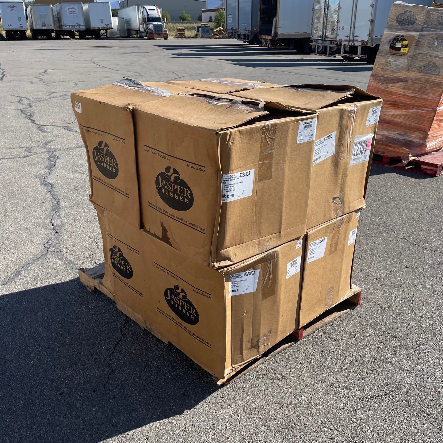 ZA@ Pallet of JASPER RUBBER Round Gaskets 3.5” Dia 002631268 (AS-IS)(B)
