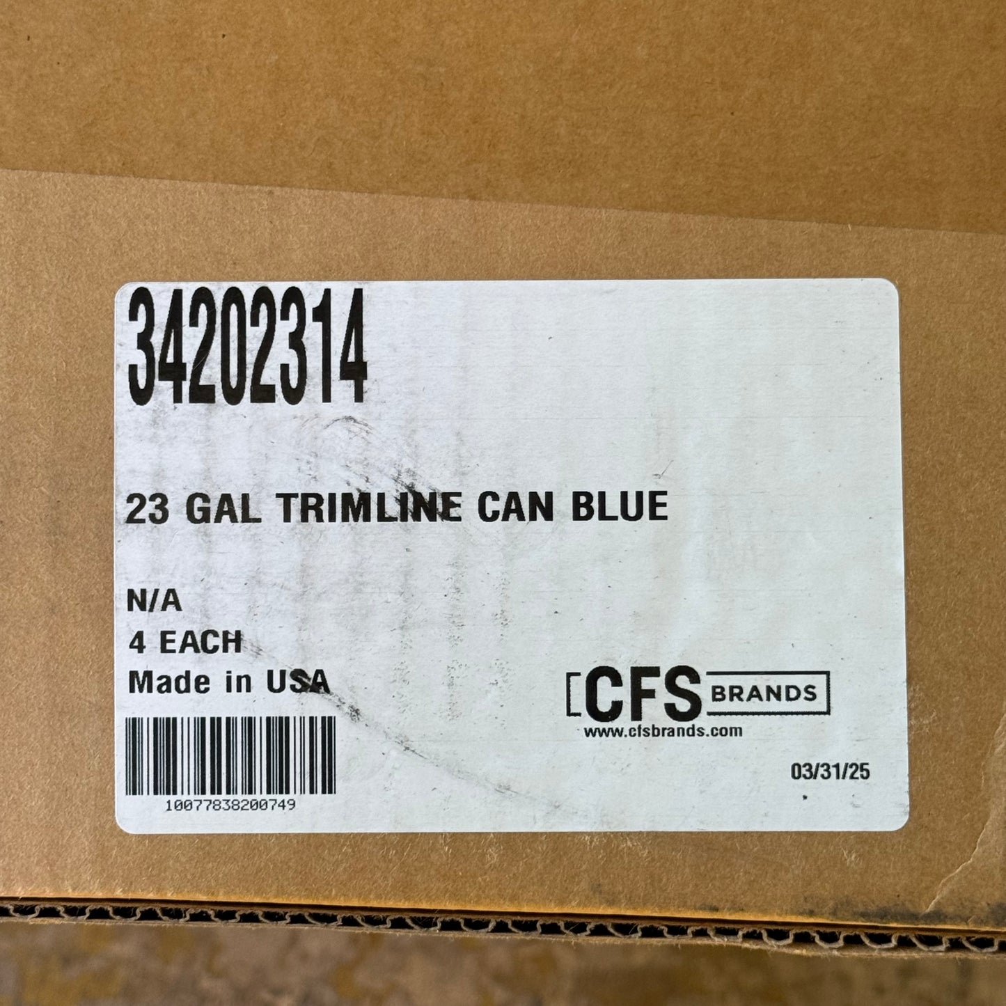 CFS (4 PACK) Trash Can Blue 23 Gal Blue 34202314