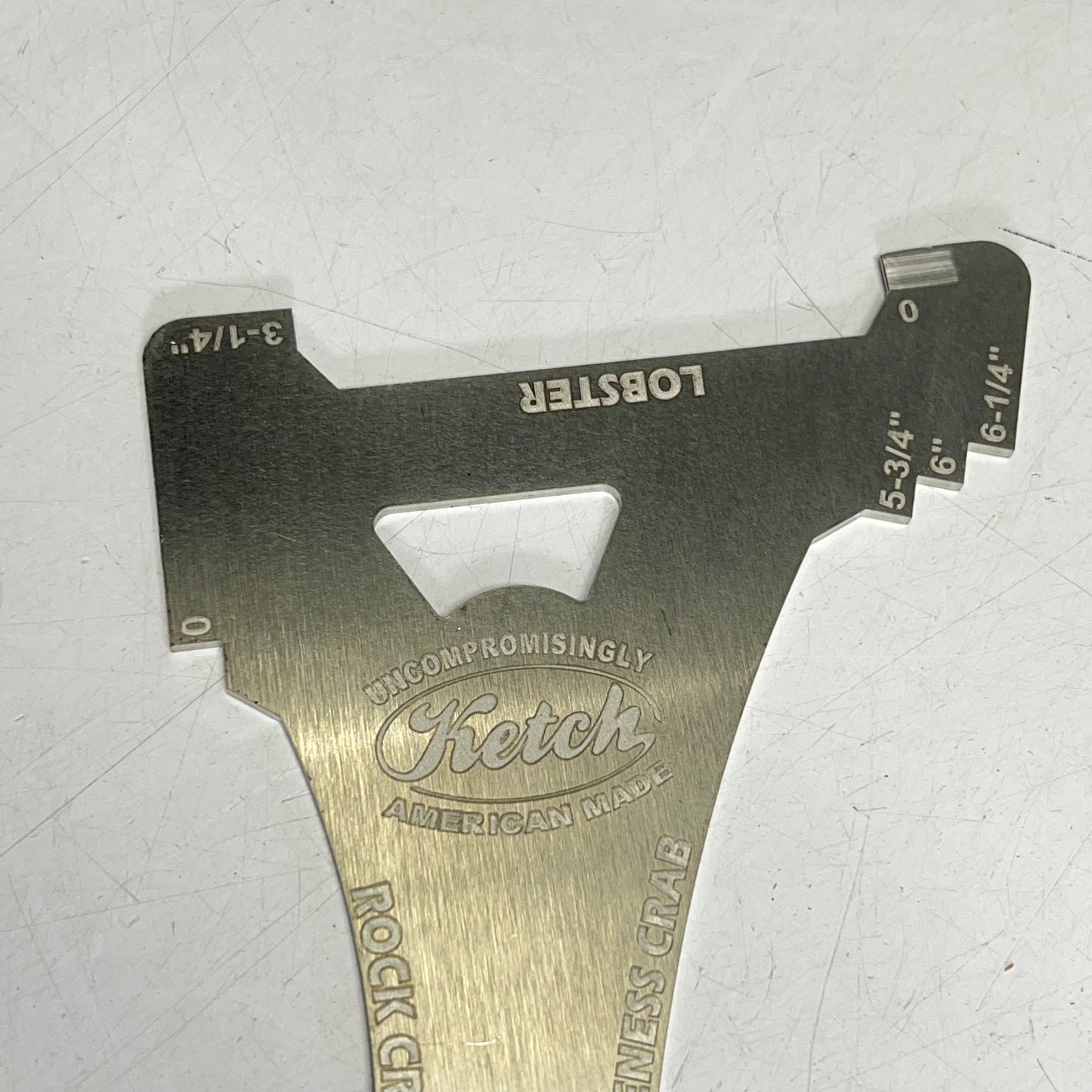 KETCH Crab Gauge/Church Key for Pacific Coast Anglers Silver AC8-004-080