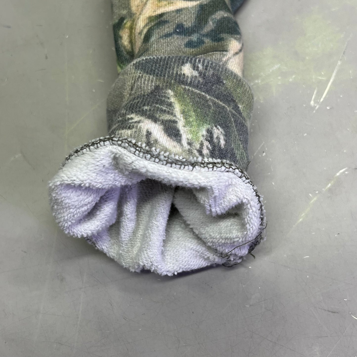 COTTON COLLECTIVE Special Hoodie 100% Cotton Fleece Unisex Sz S Camo Pattern